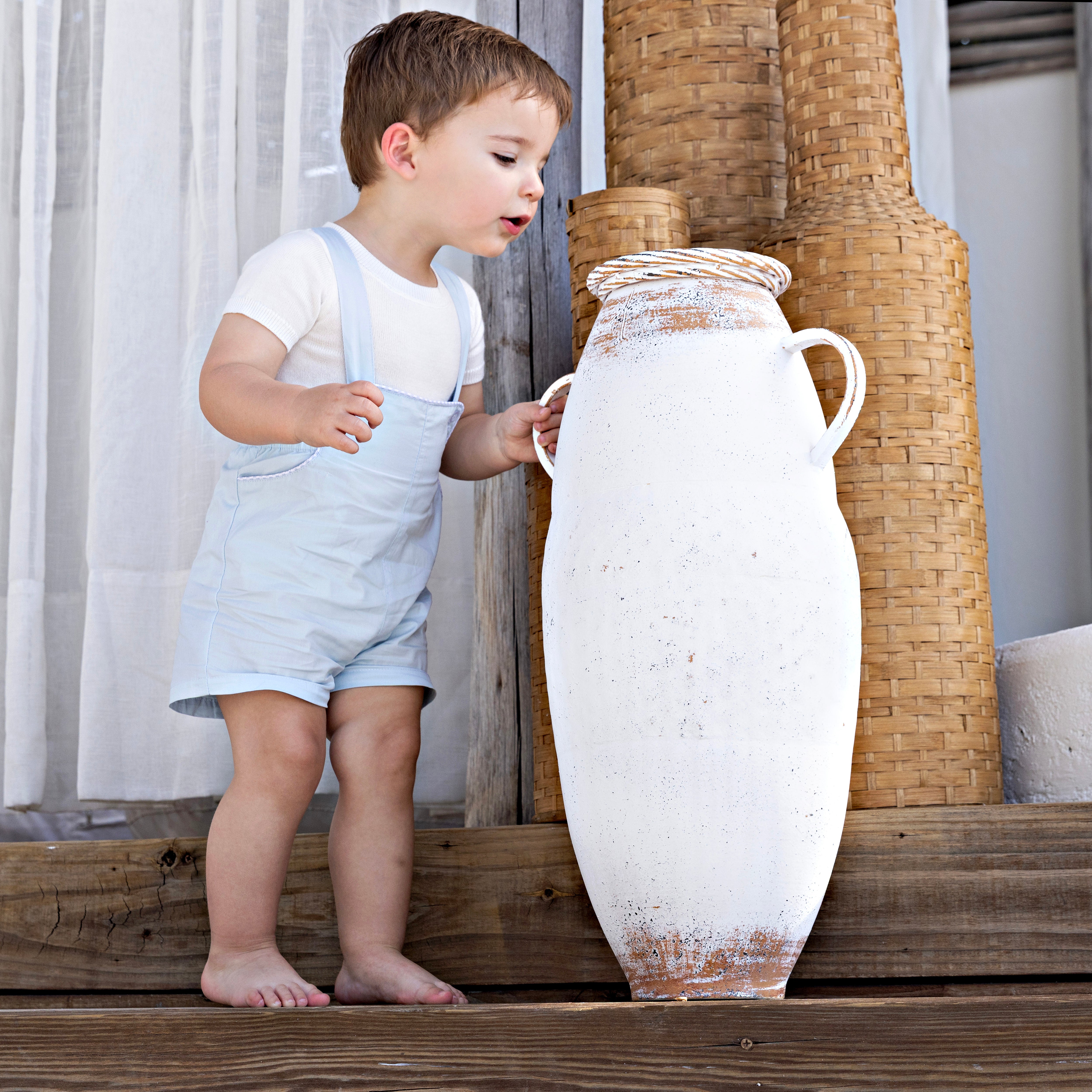 Checked Trim Overalls