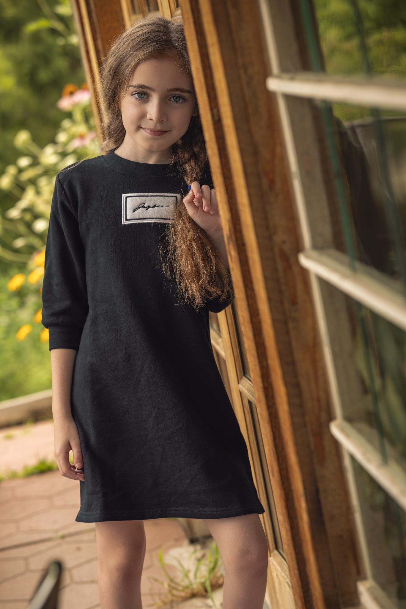 Sherpa Patch Sweat Dress