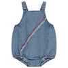 Denim Grommet Fringe Romper