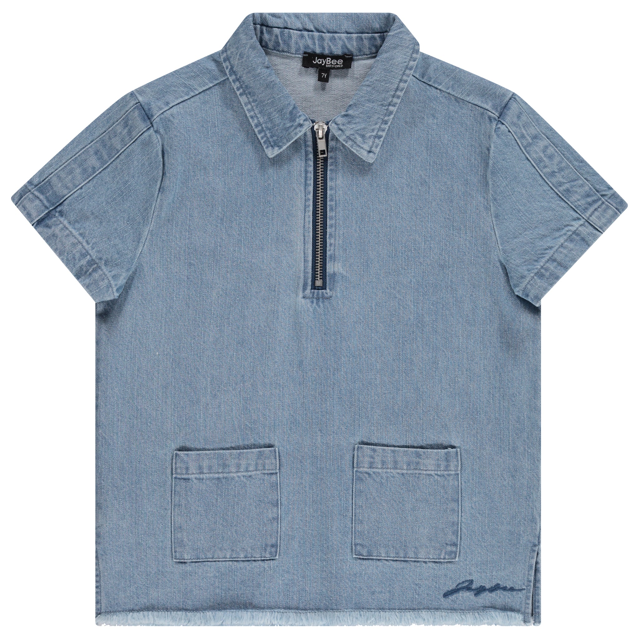 Denim Grommet Polo