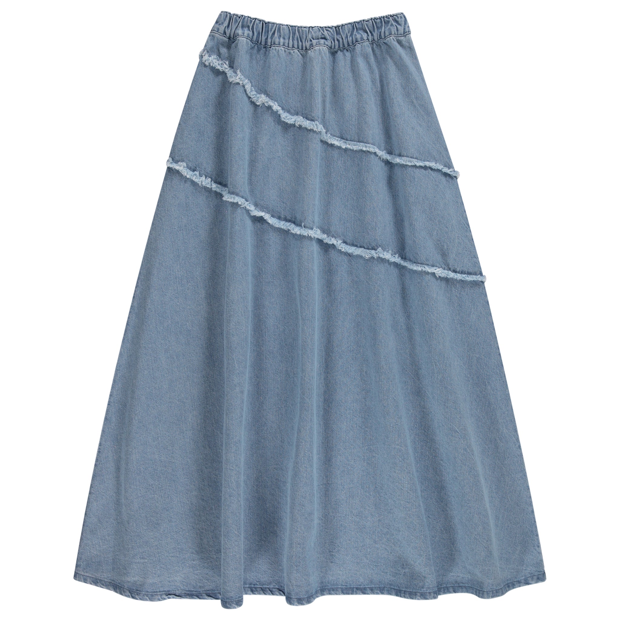 Raw Edge Maxi Skirt