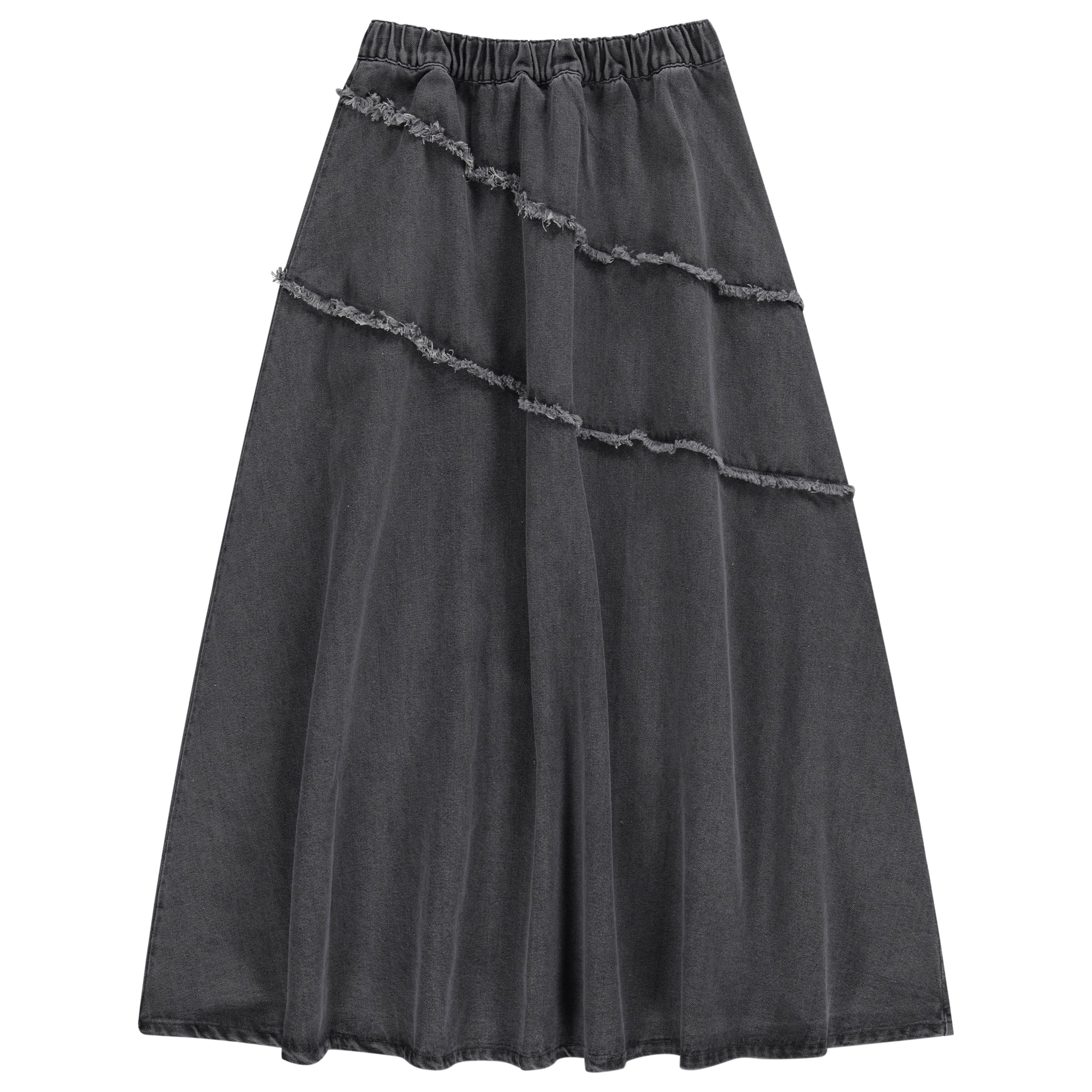 Raw Edge Maxi Skirt