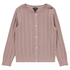 Scallop Trim Knit Cardigan