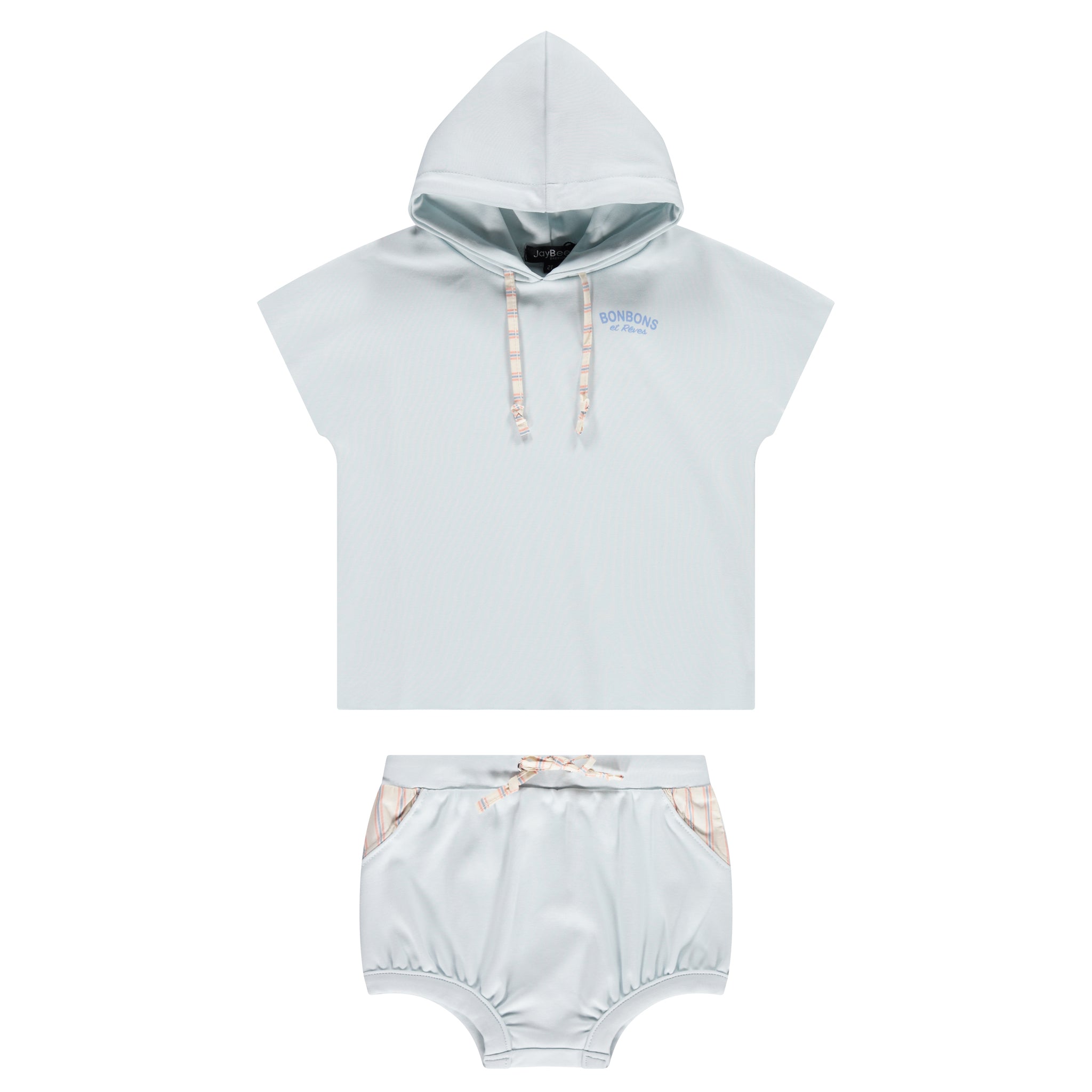 Raw Edge Hoodie and Bloomer Set