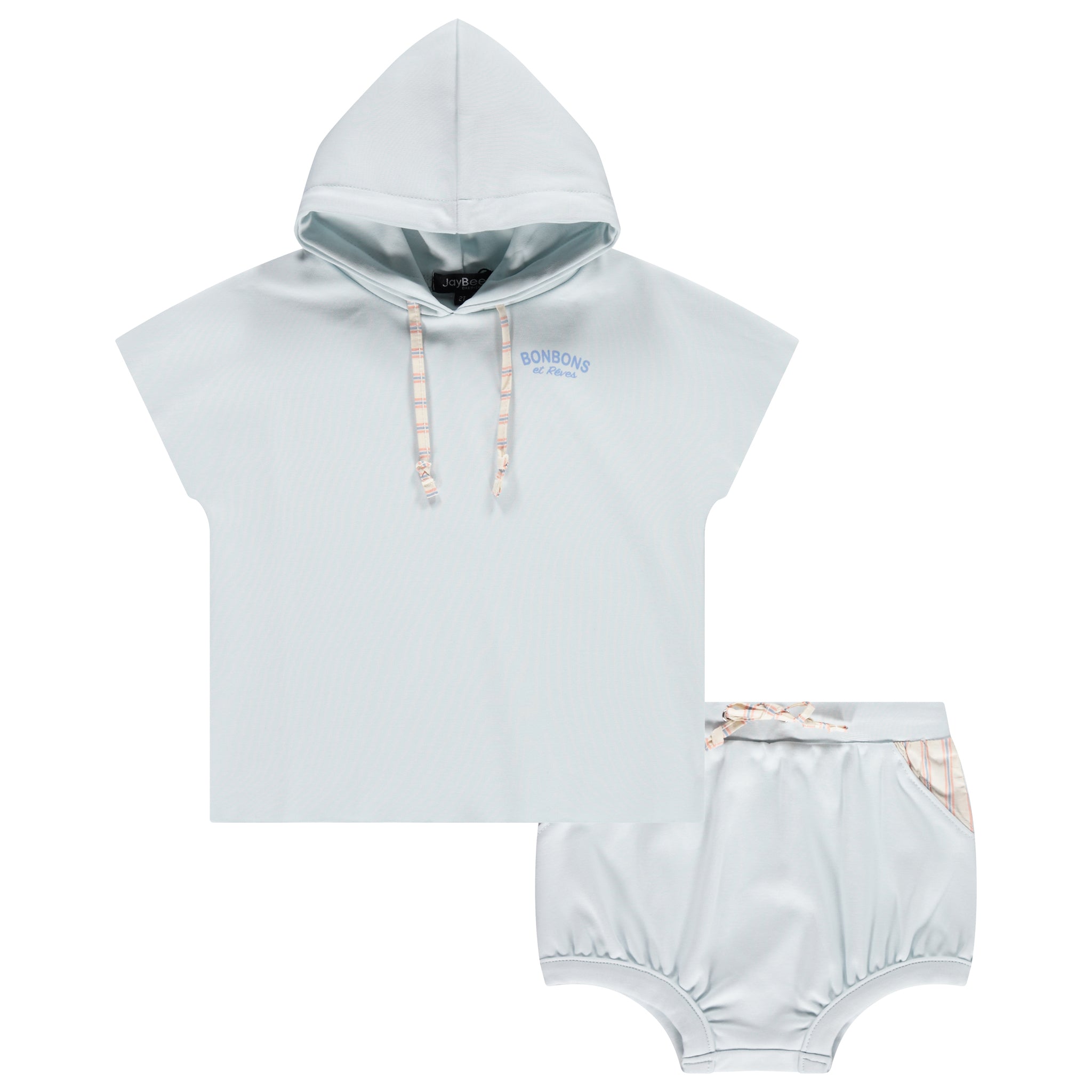 Raw Edge Hoodie and Bloomer Set
