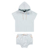 Raw Edge Hoodie and Bloomer Set