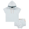 Raw Edge Hoodie and Bloomer Set