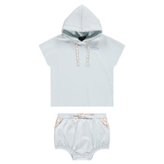 Raw Edge Hoodie and Bloomer Set