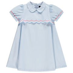 Scalloped Bib s/s Dress