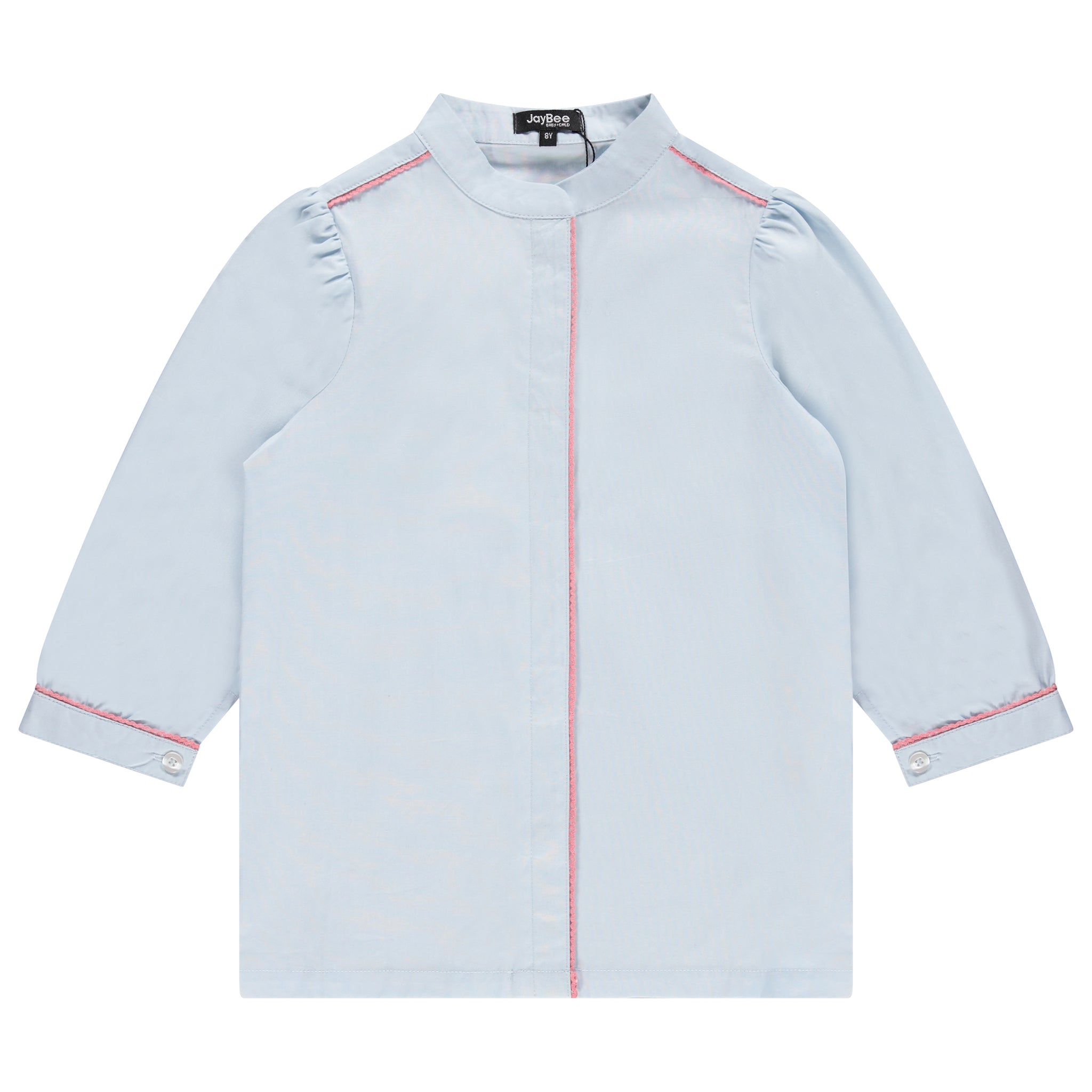 Scallop Trim Blouse and Skirt Set