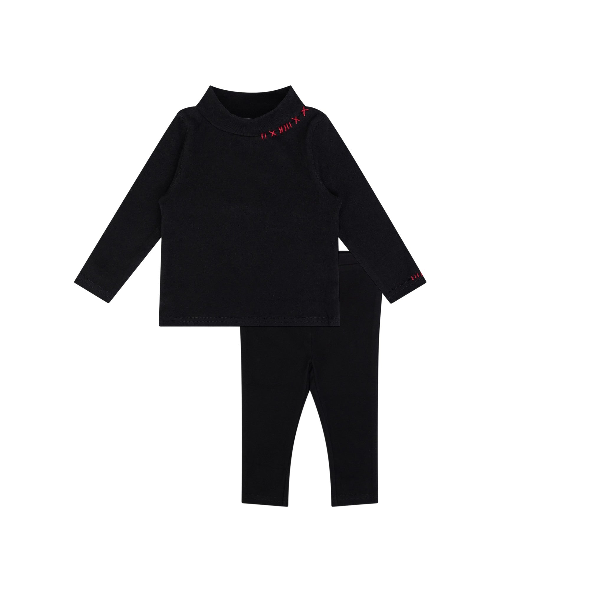 Stitch Mock Neck Set