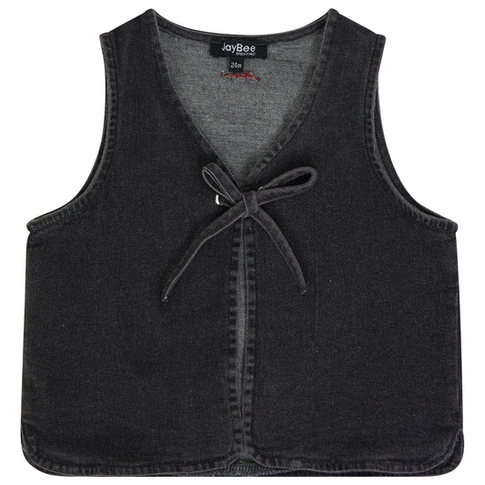 Denim Bow Vest