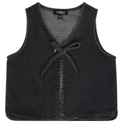 Denim Bow Vest