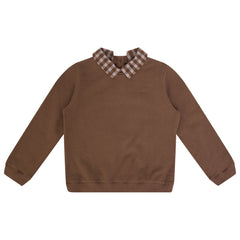 Checkered Collar Sweatshirt