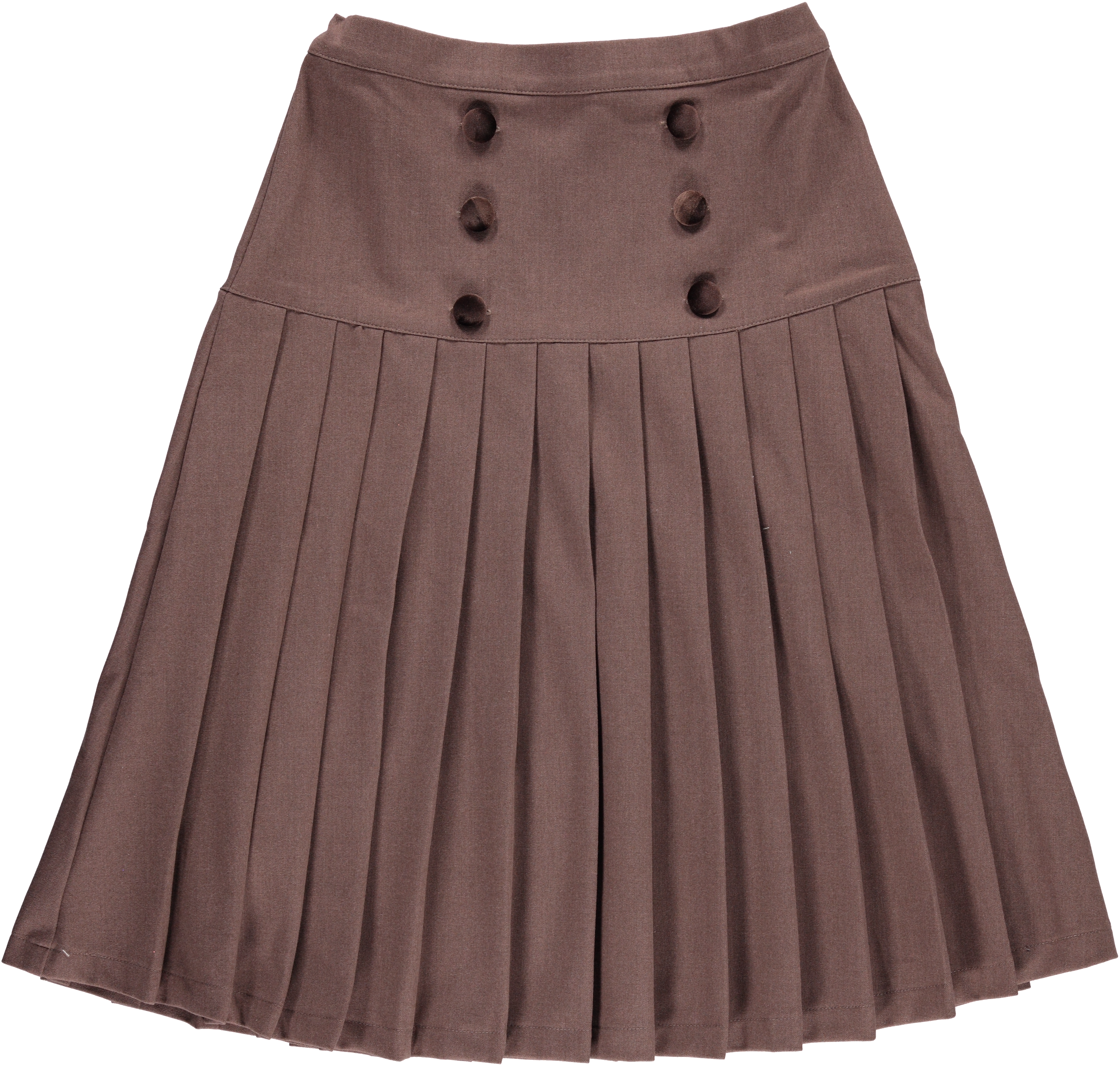 Button Detail Pleated Skirt