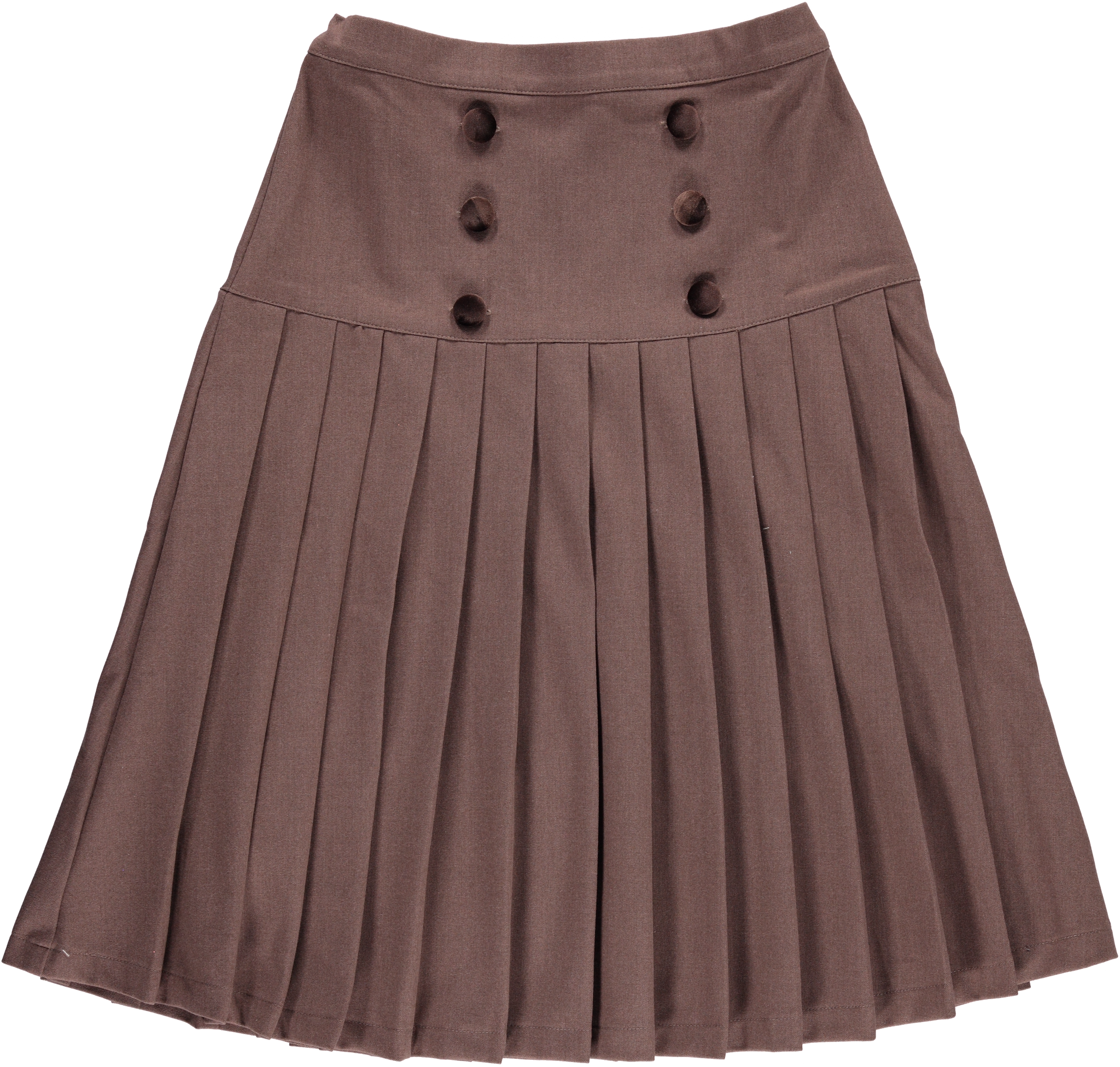 Button Detail Pleated Skirt