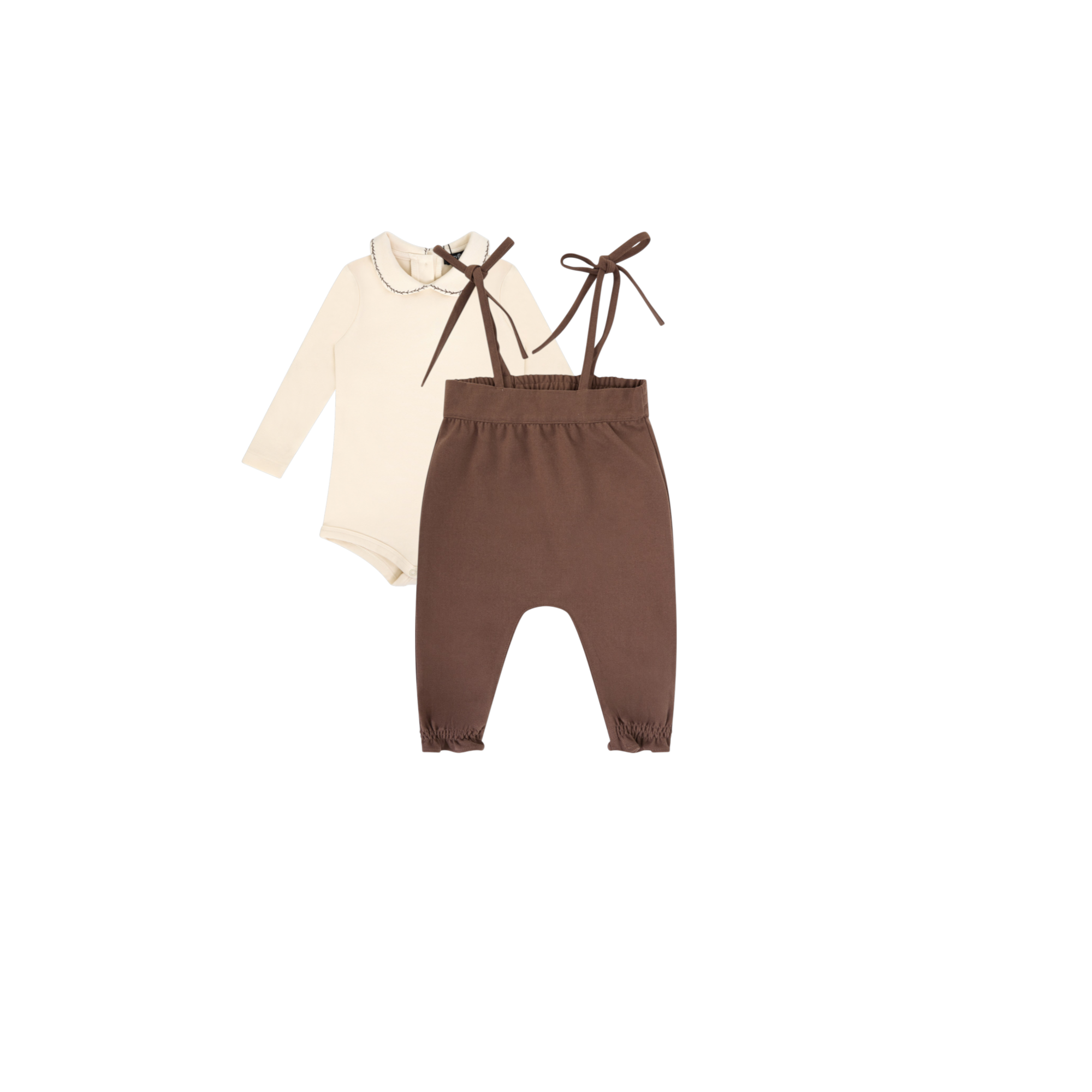 Smocked Detail Romper Set Girl