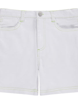 Stitched Denim Shorts