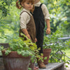 Velour Pinafore Overalls